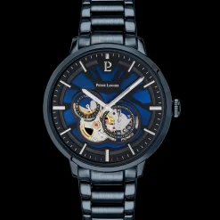 Montre Homme TRIO Cadran Bleu Bracelet Acier Bleu